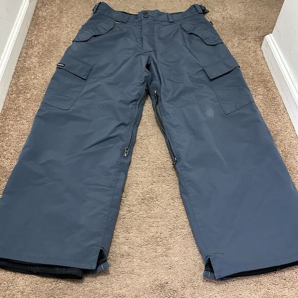 Volcom Snow Y2K Snowboard Pants Size Large Blue Nylon - Picture 1 of 13